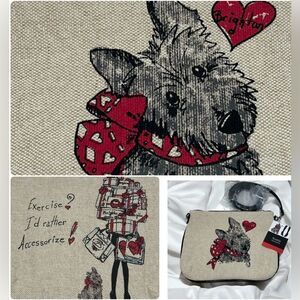 Brighton‎ Signature Scottie Dog Canvas Crossbody Bag